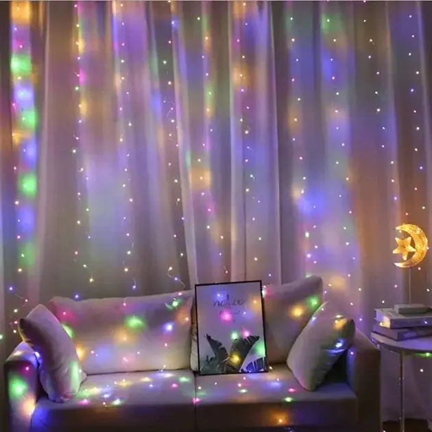 Гірлянда-штора XPRO різнокольорова 3х3 м з 240 LED лампами (46843-_293) - фото 6