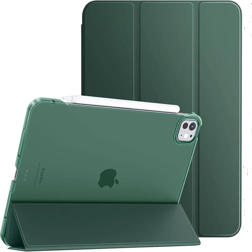 Чохол-книжка BeCover Tri Fold Hard для Apple iPad Pro 11" M4 2024 Темно-зелений (711727)