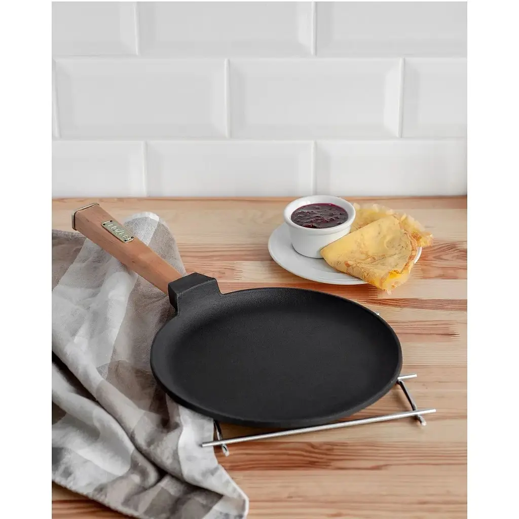 Млинниця Brizoll Optima чавунна з ручкою 22х1.5 см (O2215-P) - фото 2