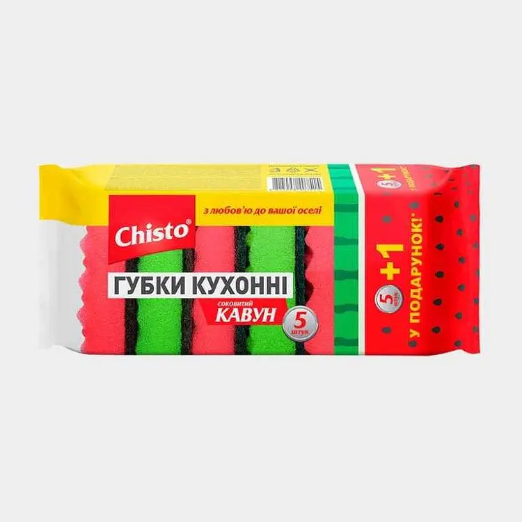 Губка кухонна CHISTO 6шт Кавун