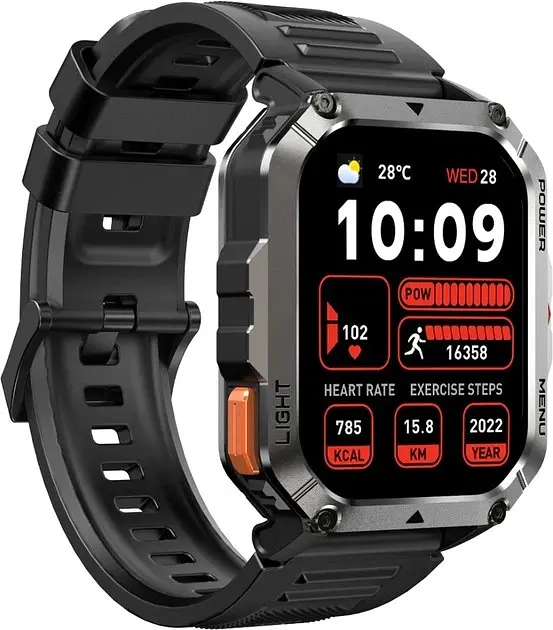 Розумний годинник Blackview W70 Pro з вбудованим ліхтариком чорний - фото 2