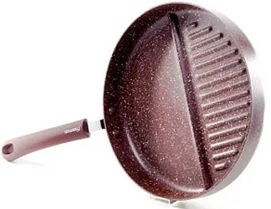 Сковорода-гриль Mosses Stone із роздільником Fissman Ø26х4,5 см kuh0007282