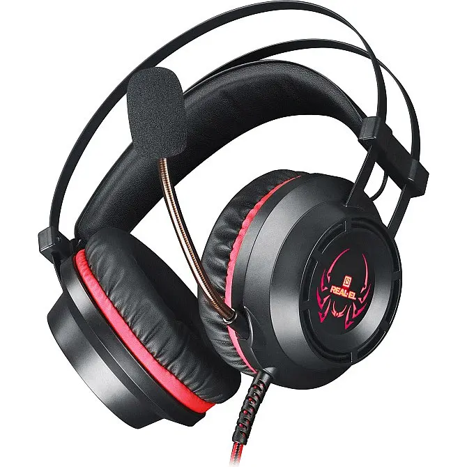 Ігрові навушники REAL-EL GDX-7450 Black/Red (EL124100039) [112552] - фото 4