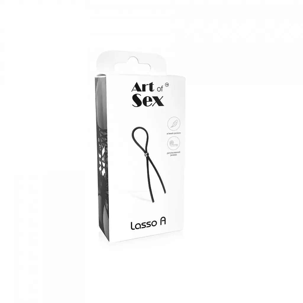 Регульоване ерекційне кільце Art of Sex Lasso A (чорний) - фото 4