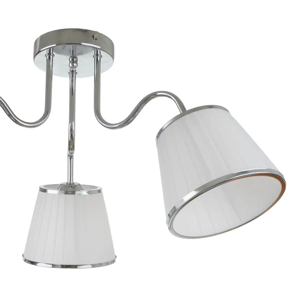 Люстра потолочная Brille с абажуром E14 40W CH (BKL-687C/3) - фото 2