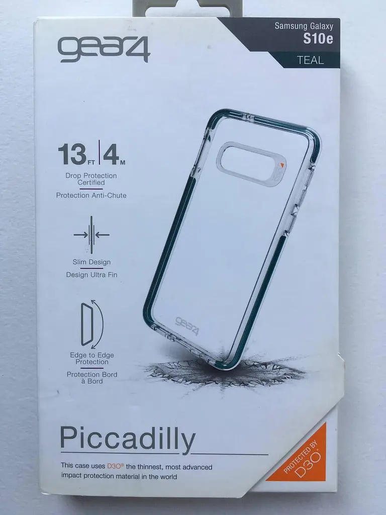 Протиударний прозорий чохол GEAR4 Piccadilly D3O з антимікробним покриттям для Samsung Galaxy S10e Clear Black - фото 4