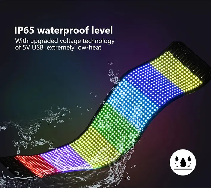 Гнучкий екран LED Matrix Panel APP Wi-Fi RGB 120 x 595 мм - фото 5
