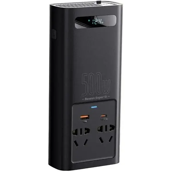 Автомобільний інвертор Baseus Super Si Power Inverter 500W [CGNB000101] [72165] - фото 2