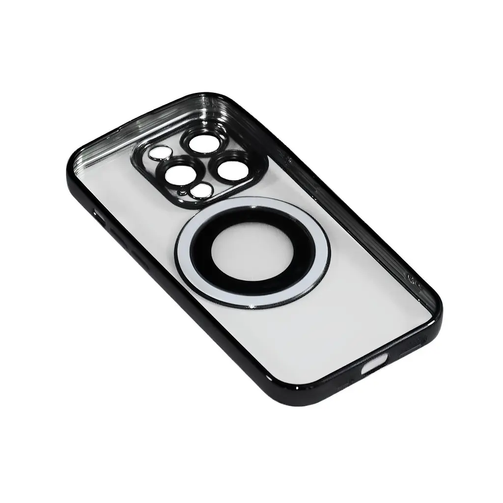 Магнітний чохол XON PhoneCase Magnetic для iPhone 14 Pro (PCMC1114300B 7898) Чорний/Прозорий - фото 2