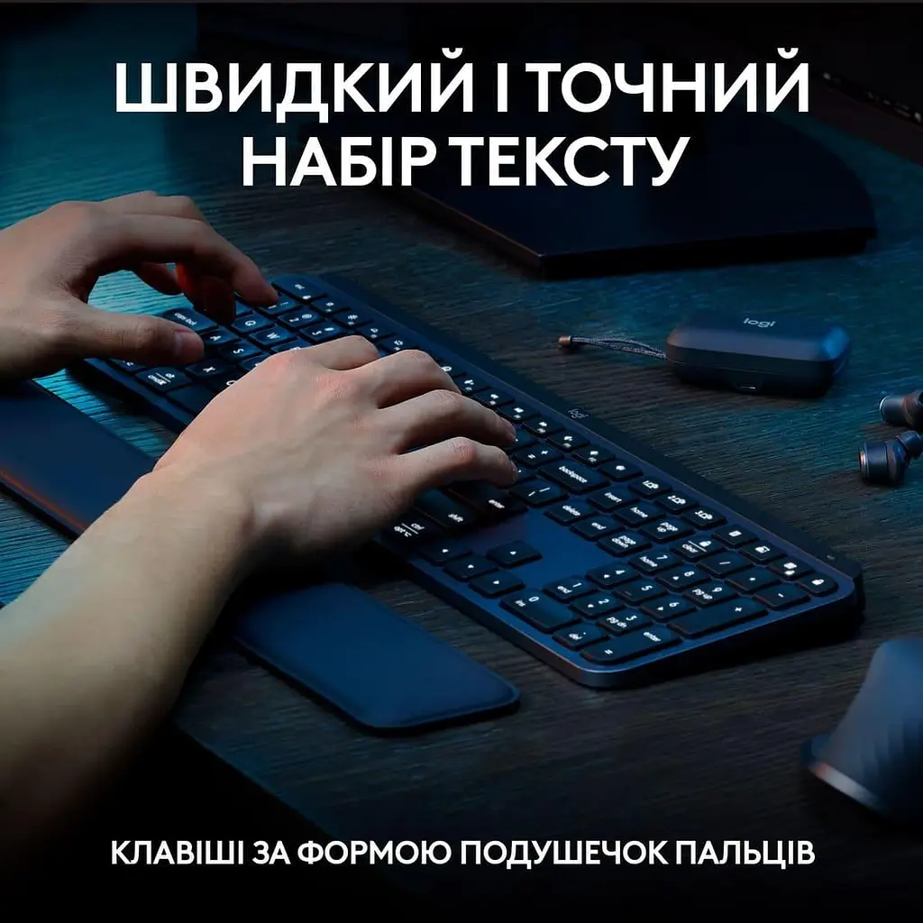 Комплект (клавиатура + мышь) Logitech MX Keys S Combo USINTL Graphite (920-011614) - фото 3