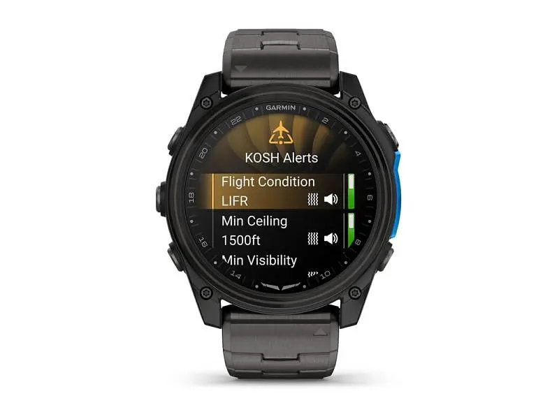 Смарт-годинник Garmin D2 Mach 2 51mm Carbon Gray DLC Titanium w. Vented Titanium Bracelet (010-02905-30/31) - фото 10