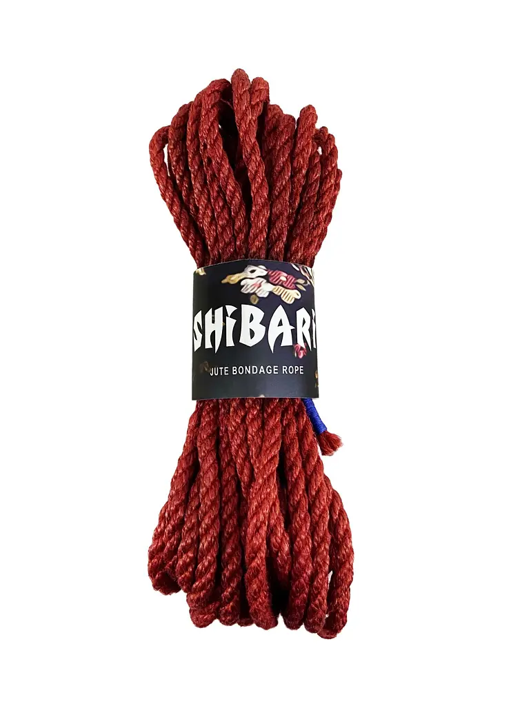Джутова мотузка для Шибарі Feral Feelings Shibari Rope, 8 м, червона - фото 2