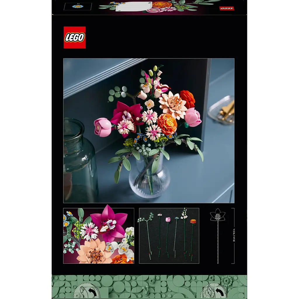 Уценка. Конструктор LEGO Botanicals Милый розовый букет цветов 749 деталей (10342) - фото 2