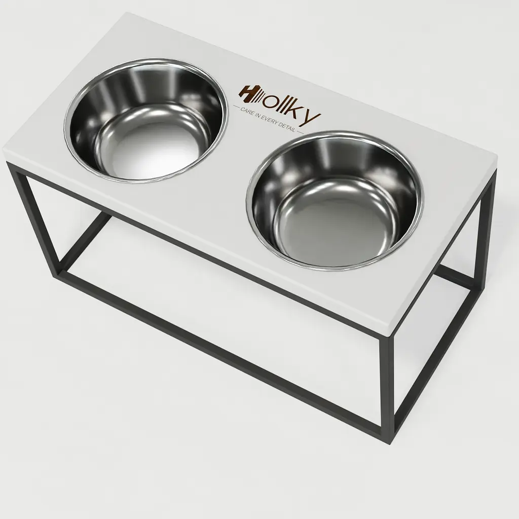 Hollky Base L — миски на підставці для середніх і великих собак (2 × 0,95 л, висота 20 см) - фото 6