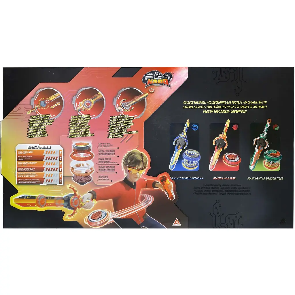 Дзига Auldey Infinity Nado VI Flaming Pack Blazing War Bear (EU654142) - фото 4