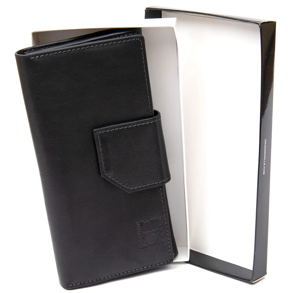 Кожаное портмоне мужское GRANDE PELLE 10х19,5х2,5 см acs0022430 - фото 6