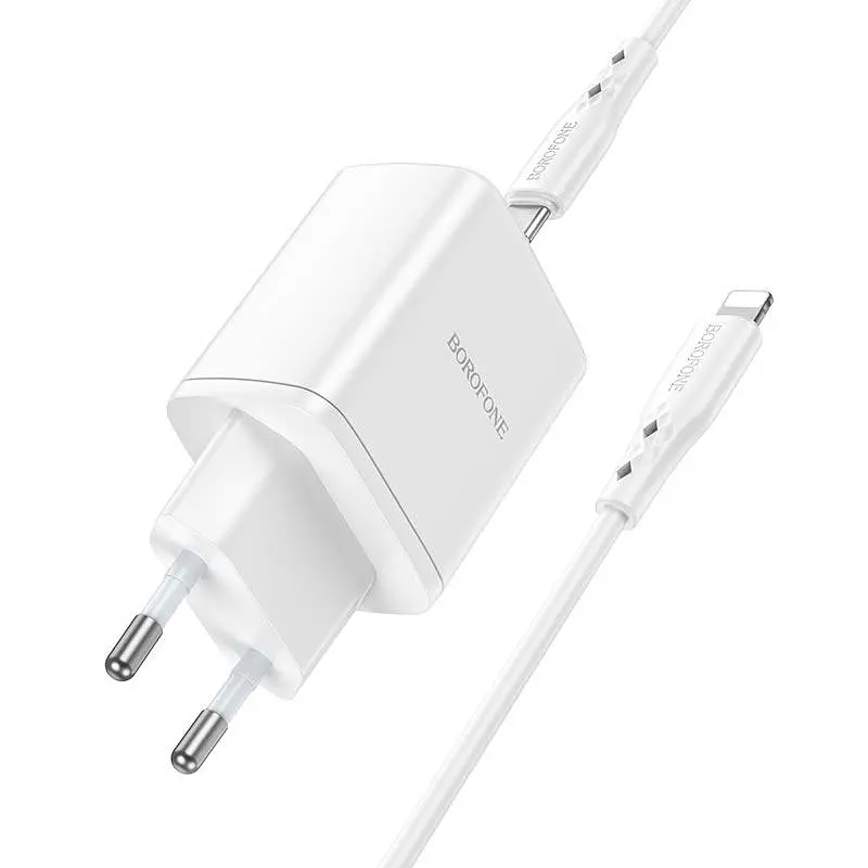 Зарядное устройство для Borofone Type-C to Lightning Reacher BN9 2Type-C 35W белое - фото 2