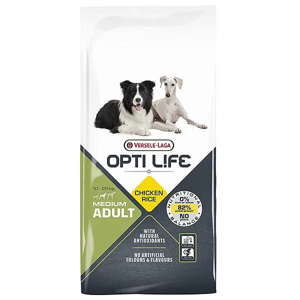 Сухий суперпреміум корм Opti Life Adult Medium Опті Лайф для собак середніх порід, Курка 12.5 кг (311431)