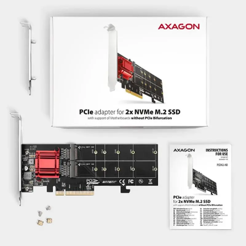 Контролер AXAGON PCIe to 2xNVMe M.2 controller (PCEM2-ND) - фото 3
