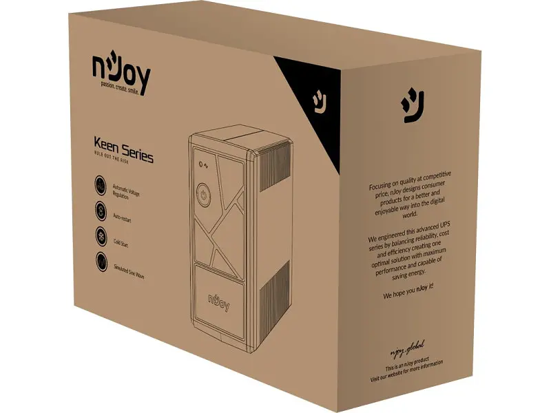 Лінійно-інтерактивний ДБЖ Njoy Keen 600 USB (UPLI-LI060KU-CG01B) - фото 5