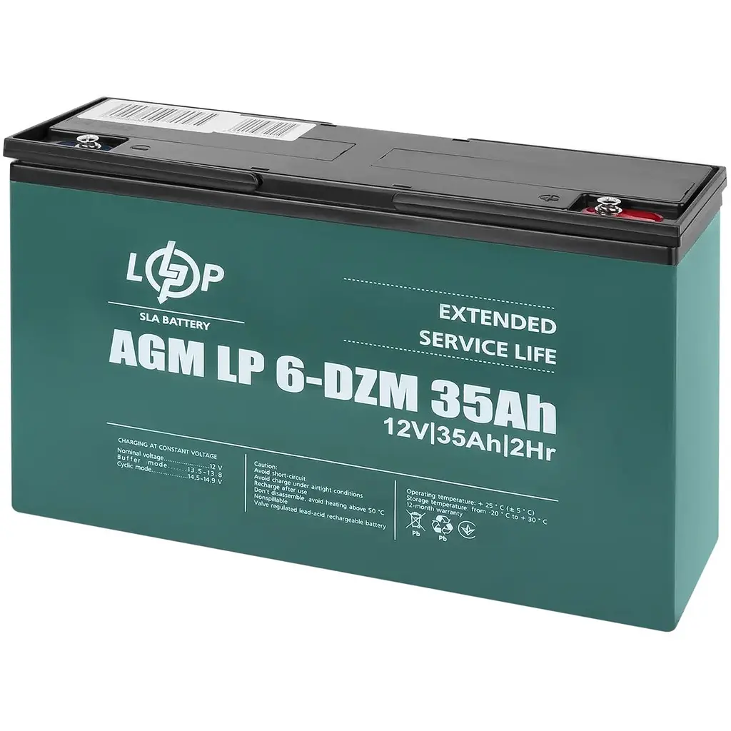 Аккумулятор LogicPower LP 6-DZM-35 Ah тяговый свинцово-кислотный - фото 3