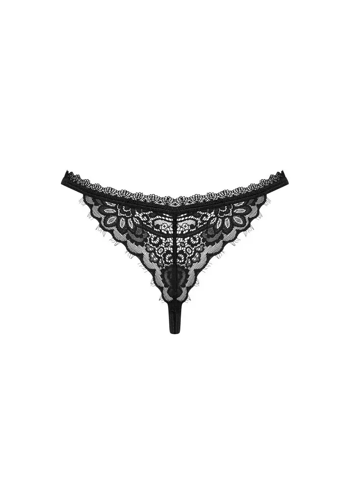 Трусики-стринги Obsessive Maderris XL/2XL чорний - фото 6