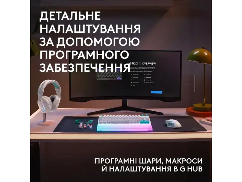 Клавіатура Logitech G512 X 75 Tactile White (920-013948, 920-013955) - фото 8