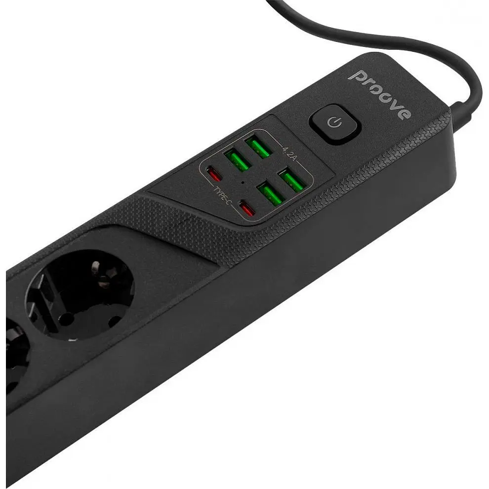Мережевий фільтр Proove Power Strip P-04 2м (PSP442420001) [125780] - фото 5