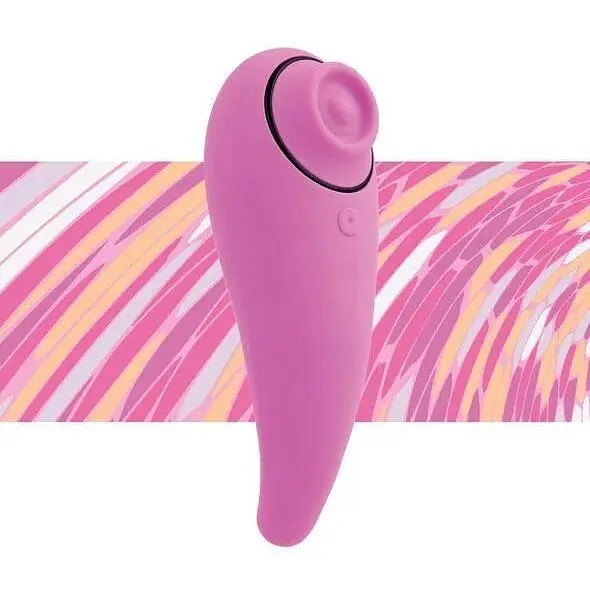 Пульсатор для клітора плюс вібратор FeelzToys FemmeGasm Tapping & Tickling Vibrator Pink - фото 2