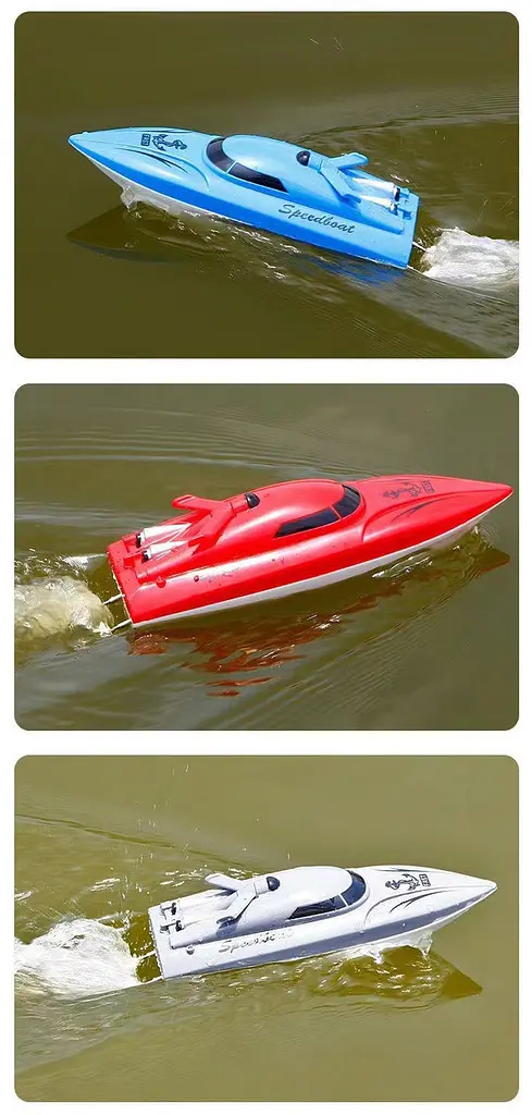 Швидкісний радіокерований катер Speedboat 2.4 GHz із двома моторами, акумулятором та USB-кабелем 25 см - фото 5