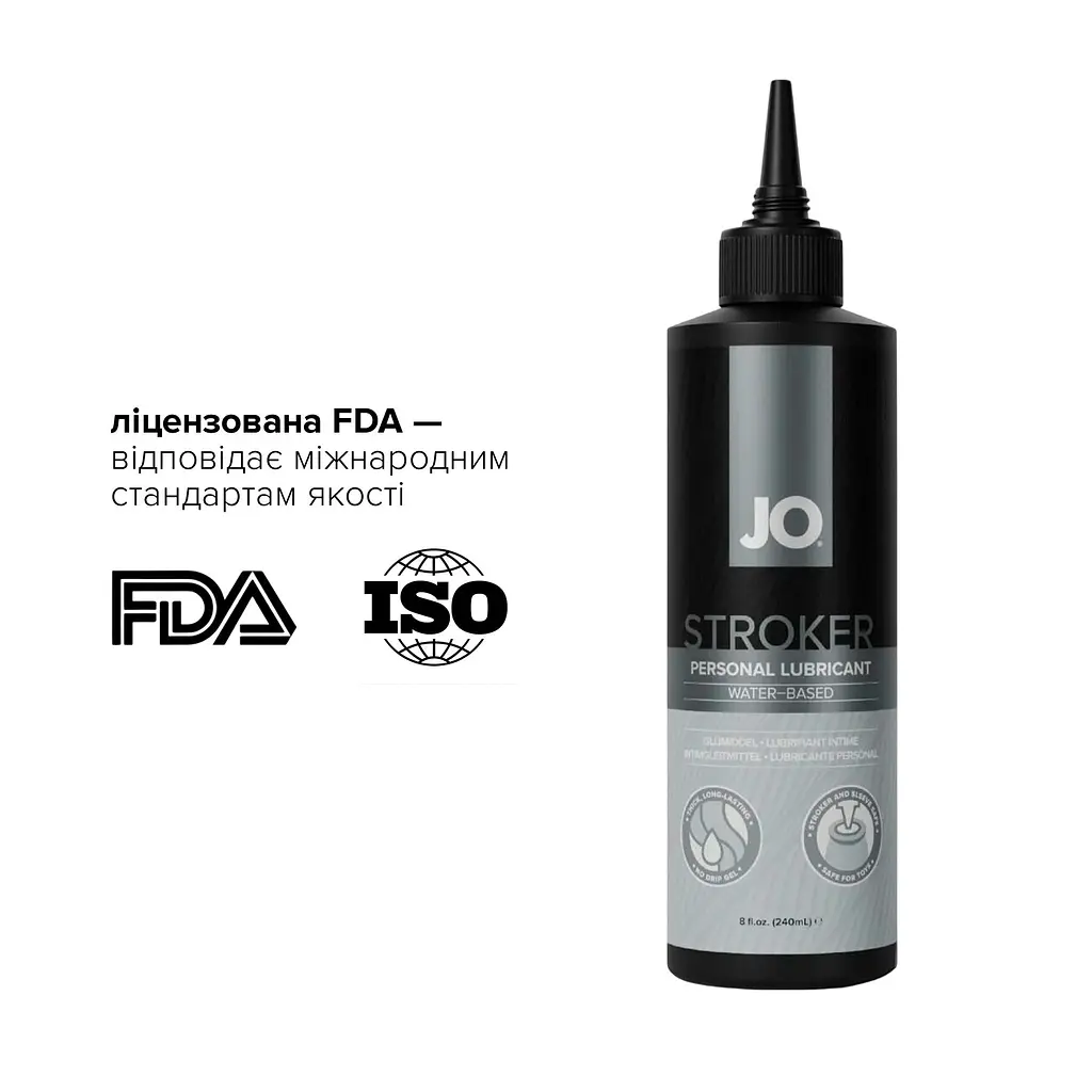 Лубрикант для мастурбаторів JO Stroker Lubricant 240 мл, на водній основі, густий, з аплікатором - фото 5