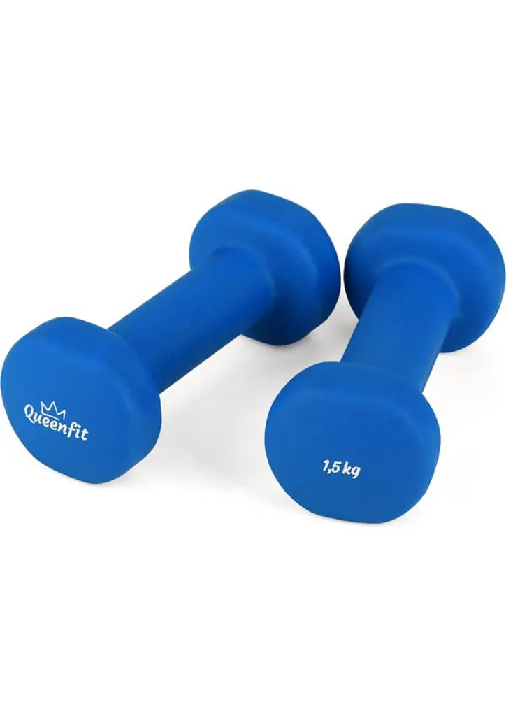 Гантелі для фітнесу неопренові Queenfit 2х1.5 кг світло-сині - фото 2