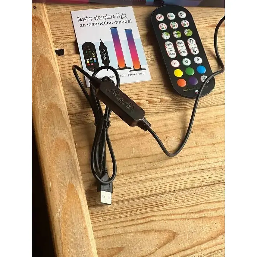 Лампа настільна світлодіодна з RGB підсвічуванням, ефектом неона для геймерів з USB-живленням - фото 4