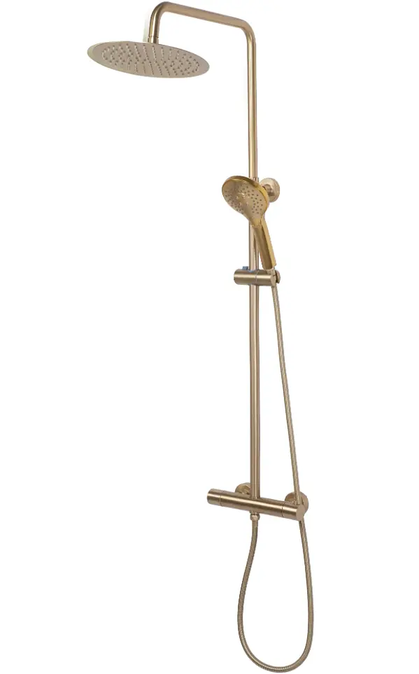 Душовя система Rea Vincent з термостотом brushed gold REA-P6602, Золотий - фото 4
