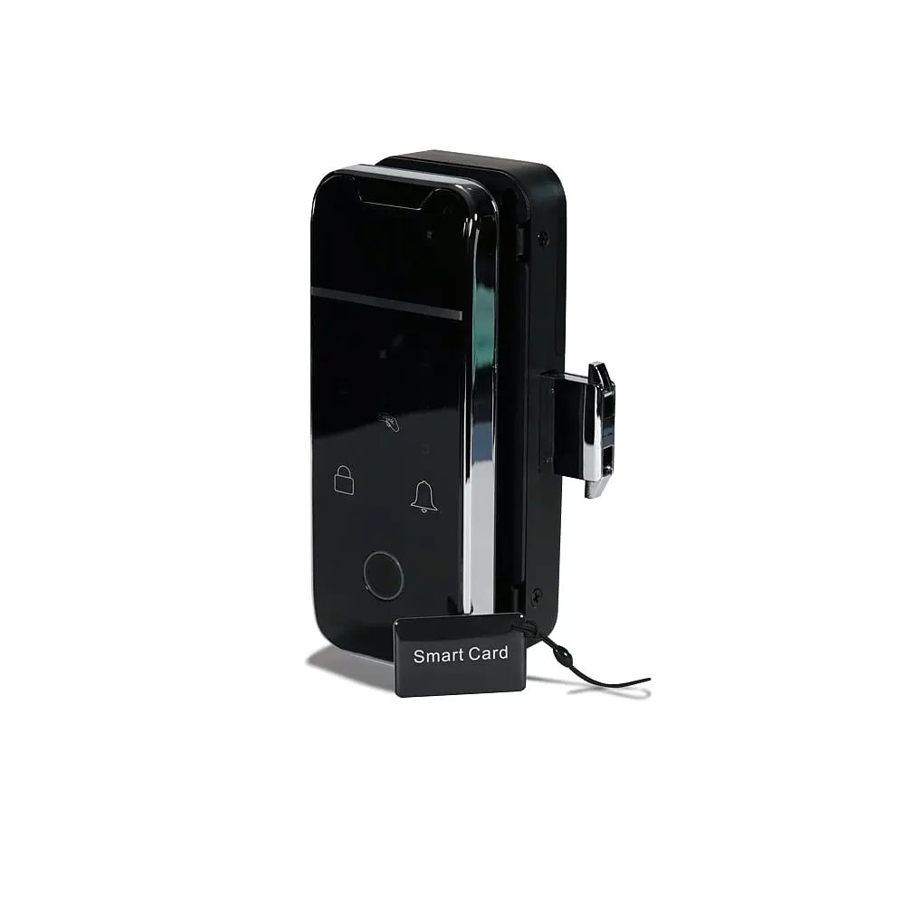 Замок біометричний автономний на скляні двері Trinix TRL-3307BTG з Bluetooth, зчитувачем відбитків пальців і карт Mifare (65-00042) - фото 4