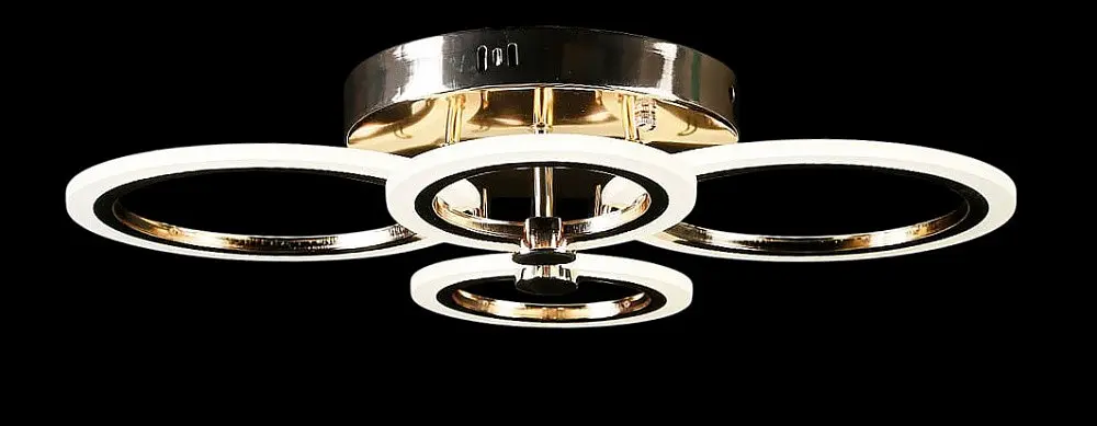 Люстра стельова LED Splendid Ray LK65/2+2, 80W, золото/білий, сучасний стиль з пультом - фото 4