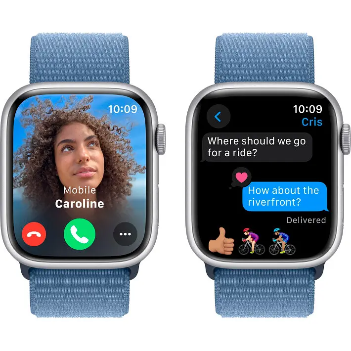 Смарт-годинник Apple Watch Series 9 GPS 45mm Silver Aluminum Case with Winter Blue Sport Loop [MR9F3] [95103] - фото 5