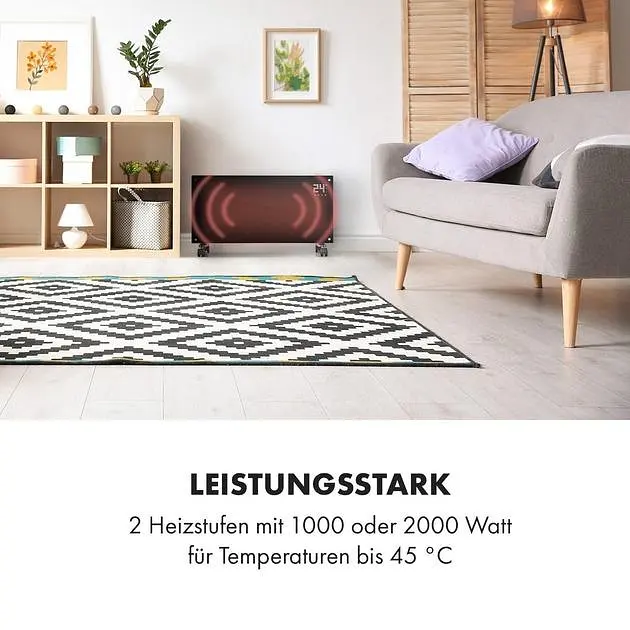 Конвекторный обогреватель Klarstein Bornholm Smart WiFi 2000 Вт (10034391) - фото 2