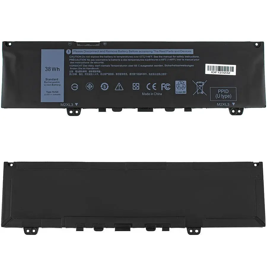Батарея для ноутбука Dell F62G0 (Inspiron 13 5370 7370 7386) 11.4V 3166mAh 38Wh Чорний - фото 2