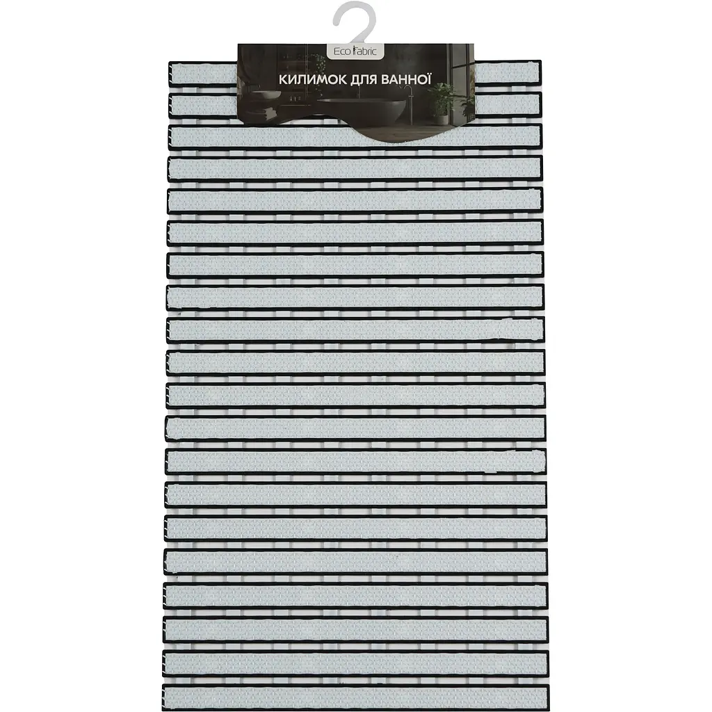 Килимок у ванну кімнату Eco Fabric смужка 69х40 см білий (6940-003) - фото 3
