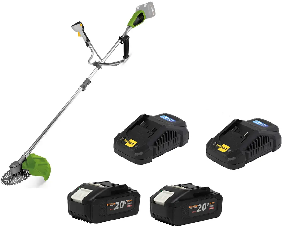 Акумуляторний тример Procraft PTA41 + 2 АКБ Battery20/8C 8 Аг Type-C + 2 ЗП Charger20/4A