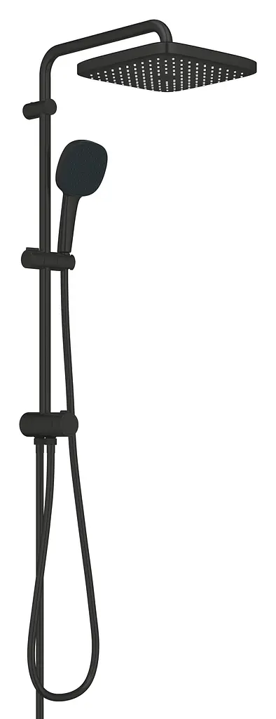 Душева система Grohe Flex Tempesta System з перемикачем настінного монтажу 250 Cube 269772431, Чорний матовий - фото 2
