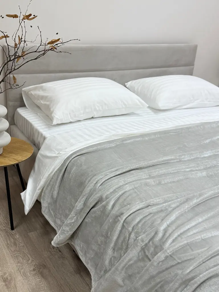 Плед Ecotton 220х240 см Well Soft світло-сірий (24-3615 Cool gray) (24928) - фото 4
