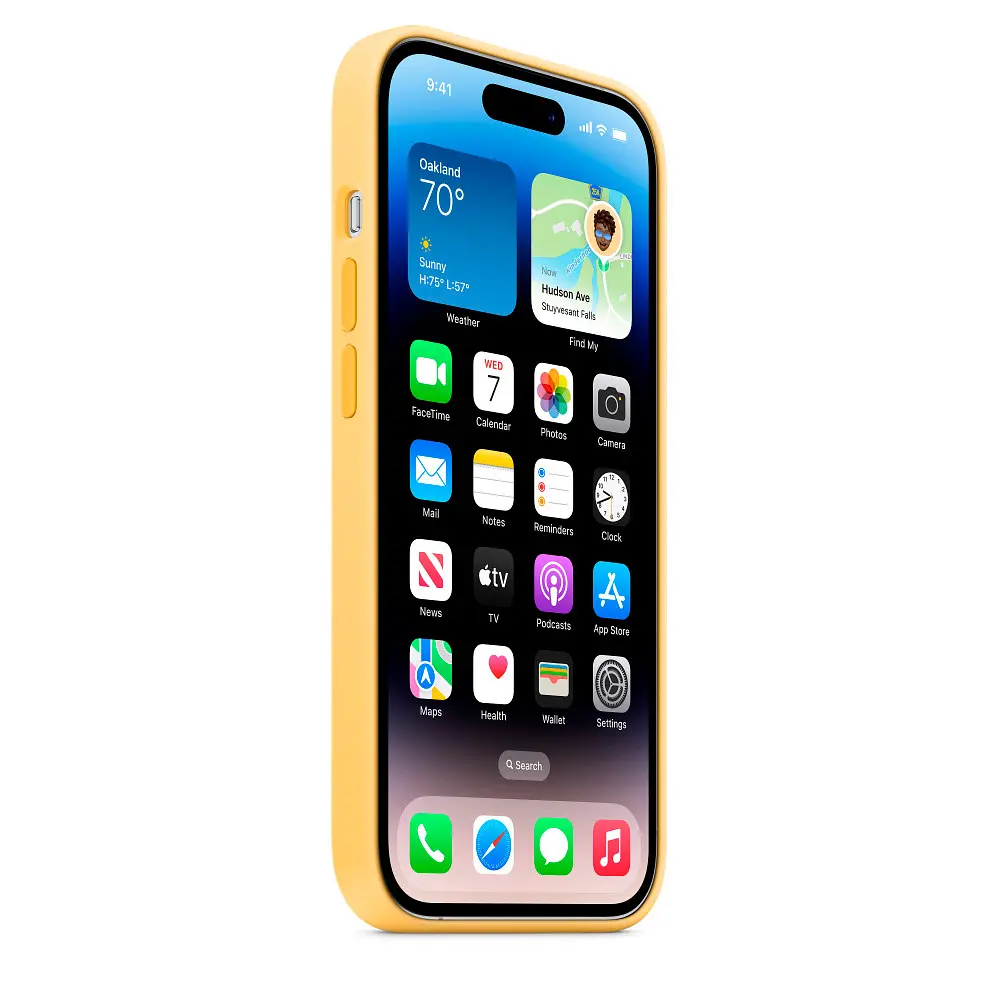 Чохол Silicone Case with MagSafe для Apple iPhone 14 Pro Max Sunglow AAA [77429] - фото 3