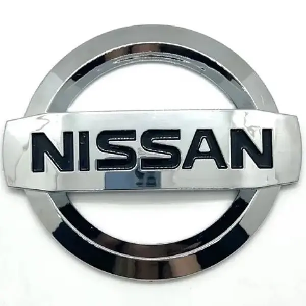 Емблема решітки задня для Nissan Хром 105х90 мм Пластик на скотчі (Завод)