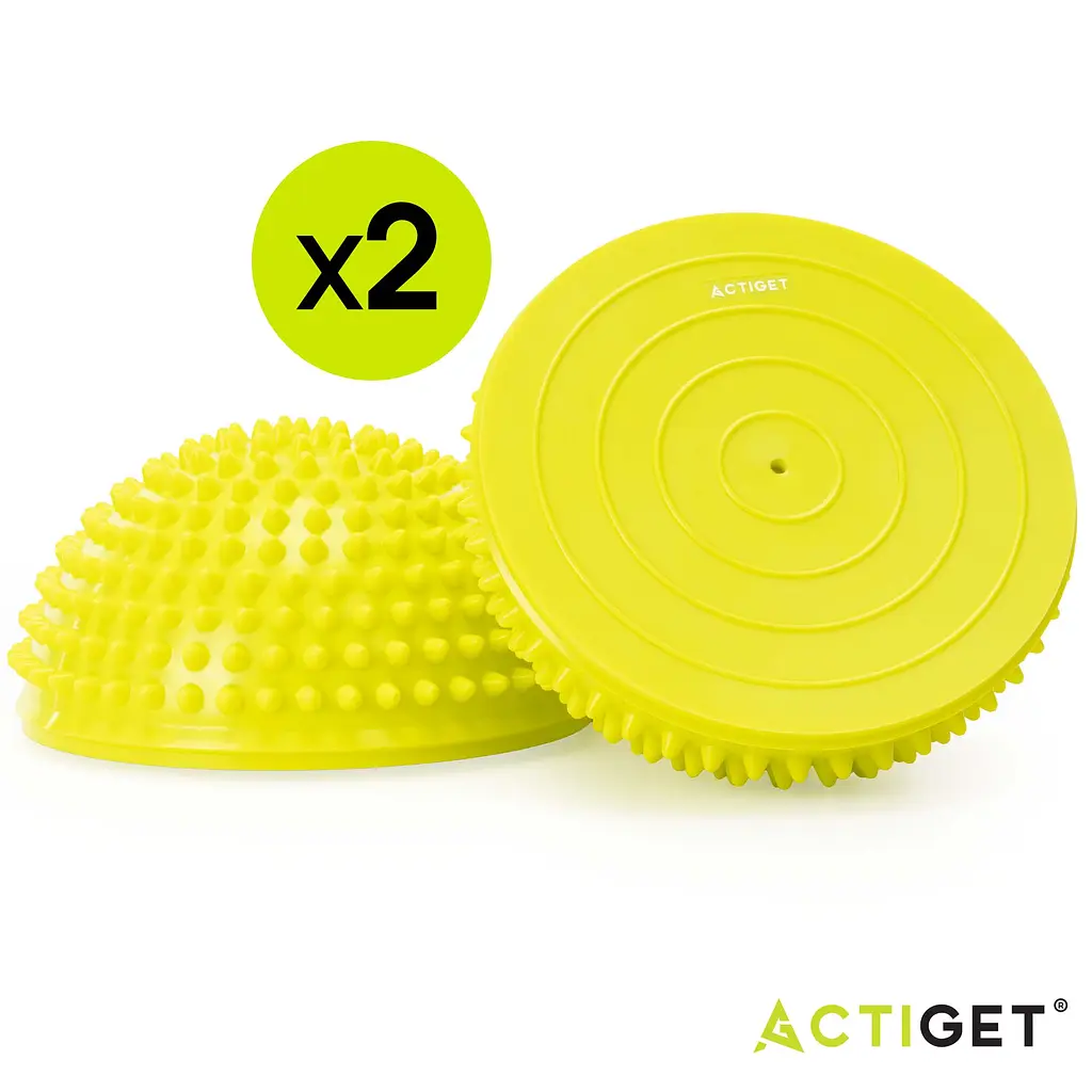 Півсфера масажна балансувальна Actiget Balance Pad 16 см 2 шт масажер для ніг, стоп ACT0118 Yellow - фото 6