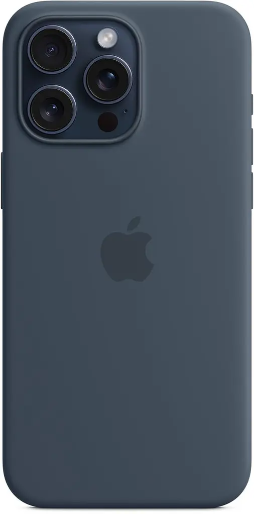 Оригінальний силіконовий чохол для iPhone 15 Pro Max Apple Silicone Case with MagSafe Storm Blue MT1P3ZM/A - фото 9