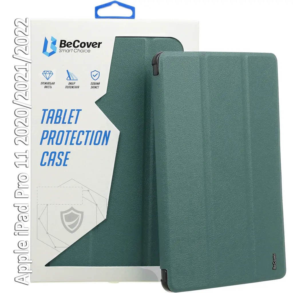 Чохол до планшета BeCover Tri Fold Hard BeCover Apple iPad Pro 11 2020/2021/2022 Dark Green (709667) - фото 6