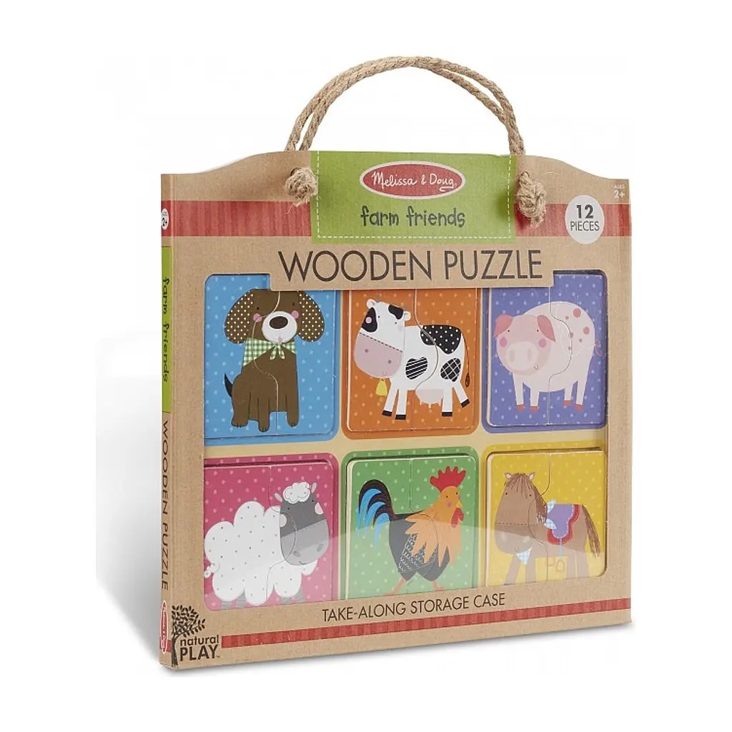 Пазл Melissa&Doug дерев'яні у футлярі "Друзі ферми" (MD31363) - фото 2