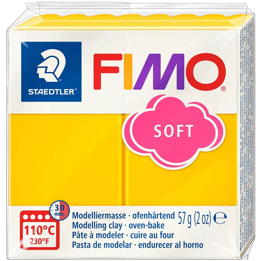 Пластика для біжутерії Soft Жовта 57 г Fimo (4006608809454)